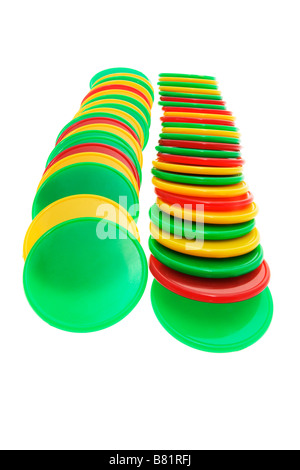 Rows of Game Chips Stock Photo