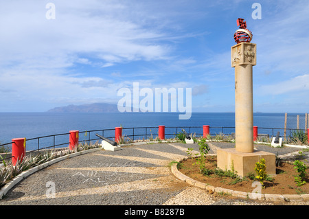 Miradouro Padrao, viewpoint, island Brava in the background, Sao Filipe, Fogo Island, Cape Verde, Africa Stock Photo