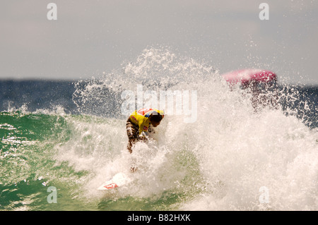 first day of quicksilver pro surf competion coolangatta Australia unnamed competitor Stock Photo