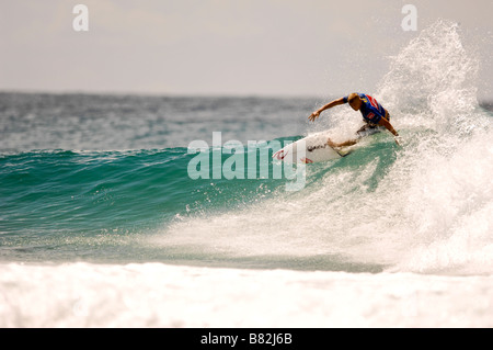 First day of Quicksilver Roxy pro surf competition Snapper Rocks NSW Australia 2007 Stock Photo