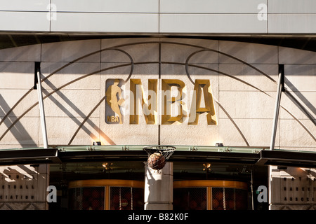 Jerseys, caps, mugs, hats and other merchandise for sale at the NBA Store  on 5th Avenue in Midtown Manhattan Stock Photo - Alamy