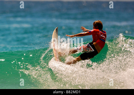 first day of quicksilver pro surf competion coolangatta australia unnamed competitor Stock Photo