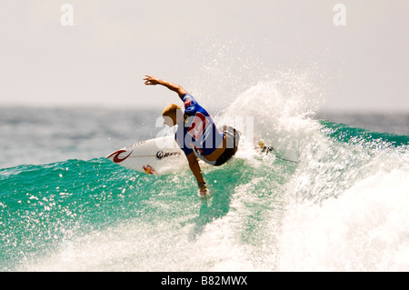 First day of Quicksilver Roxy pro surf competition Snapper Rocks NSW Australia 2007 Stock Photo