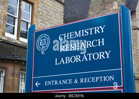 Shot taken outside the Chemistry Research Laboratory Stock Photo
