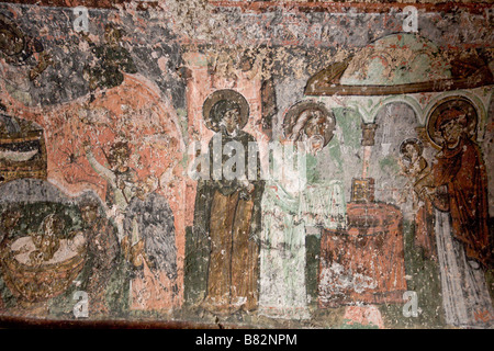 Circumcision of Christ. A fresco depicting the circumcision ceremony of Jesus in the Kabasas Kilise or Black Head Church Stock Photo