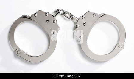 handcuffs manacles shackles irons restraints cuffs bracelets Stock Photo