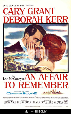 An Affair to Remember  Year: 1957 USA Cary Grant, Deborah Kerr  Director: Leo McCarey Movie poster (USA) Stock Photo