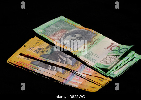 Bundles of cash Stock Photo