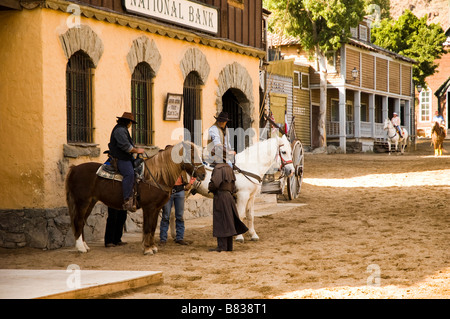 Cowboys on horseback Stock Photo
