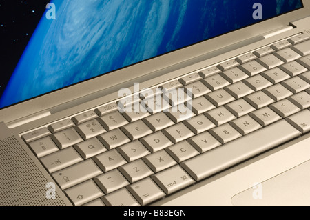 Laptop computer keyboard close up Stock Photo