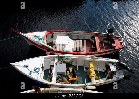 Fishing boats in Bunbeg harbour, County Donegal, Ireland Stock Photo