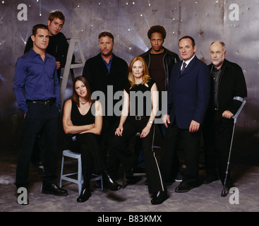 CSI: Crime Scene Investigation  TV Series 2000 - 2015 USA 2004 season 4 George Eads, Eric Szmanda, Jorja Fox, William Petersen, Marg Helgenberger, Gary Dourdan, Paul Guilfoyle, Robert David Hall,  Created by Anthony E. Zuiker Stock Photo