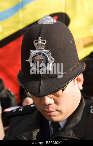 Chinese Metropolitan Police Officer in London Stock Photo