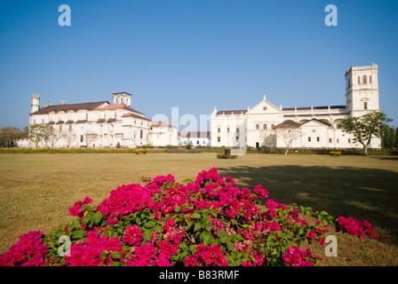 Convent and church of St Francis of Assisi next to Se Cathedral in Old Goa India Stock Photo