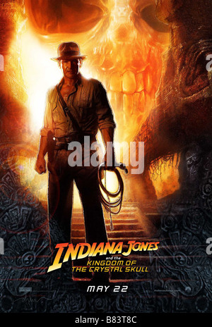 Indiana Jones and the Kingdom of the Crystal Skull  Year: 2008 Poster Harrison Ford  Director: Steven Spielberg Movie poster (USA) Stock Photo