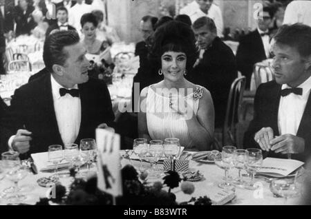 Kirk Douglas , Elizabeth Taylor (Liz Taylor) , Richard Burton  Circa 1964 Stock Photo