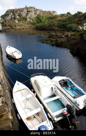 Fishing boats in Bunbeg harbour, County Donegal, Ireland Stock Photo