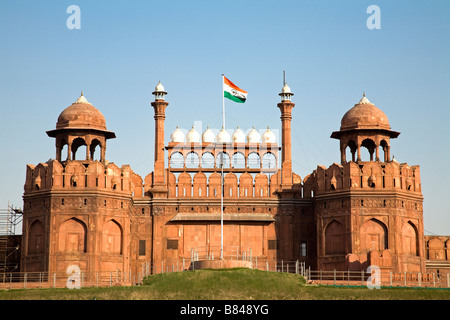 Lahore gate at the Red Fort in Old Delhi completed in 1648 by Shah Jahan Stock Photo