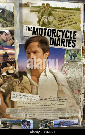 The Motorcycle Diaries Year : 2004 USA / UK / Argentina Gael García Bernal Director: Walter Salles Movie poster Stock Photo