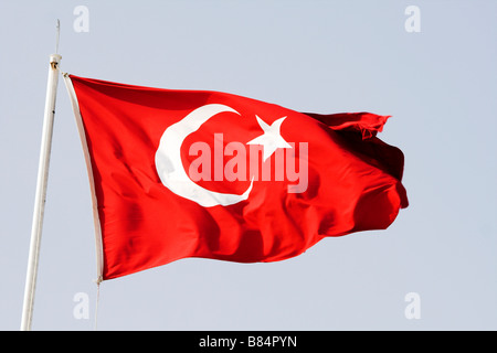 Turkish flag Stock Photo