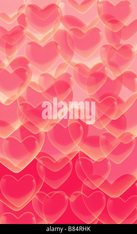 Love Red heart with hearts background beat for any romantic design ...