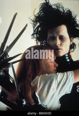 Edward scissorhands Year: 1990 Director: Tim Burton Johnny Depp, Winona Ryder Stock Photo