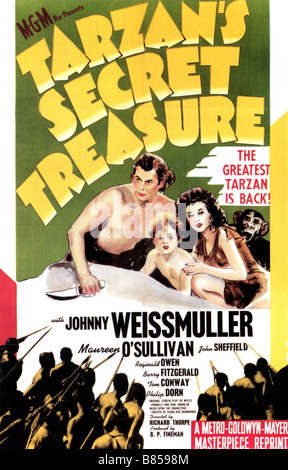 Tarzan's secret treasure Year : 1941 Director : Richard Thorpe Movie poster Stock Photo