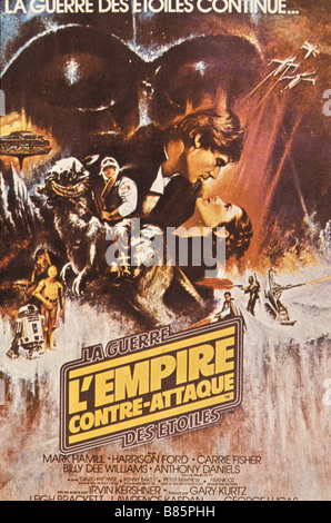 Star Wars, l'empire contre attaque Star Wars : Episode V - The Empire Strikes Back  Année : 1980 - USA Director : Irvin Kershner Poster (Fr) Stock Photo