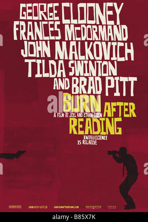 Burn after reading Year : 2008 Director : Ethan et Joel Coen Movie poster Stock Photo