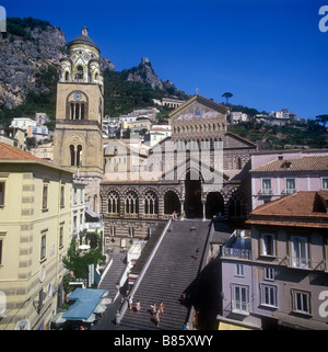 St Andrew's Cathedral in Amalfi. Relics of the Apostle Andrew are held in a crypt within the Cathedral Stock Photo