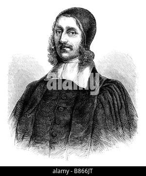 Richard Baxter English Puritan Church Leader 1615 to 1691 Portrait Illustration Stock Photo