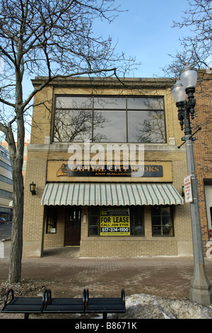 Closed Capital City Books and Magazines in Lansing Michigan USA Stock Photo