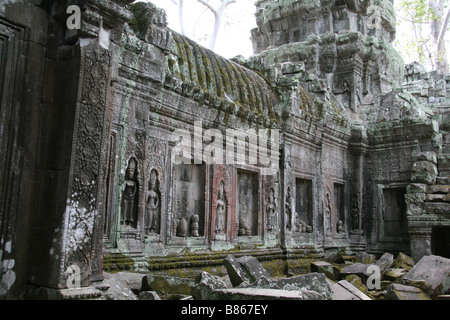 Photograph of Ta Promh temple in Cambodia which was featured in the Tomb Raider film Stock Photo