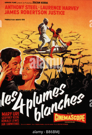 les quatre plumes blanches  Année : 1955 Storm Over the Nile  Année : 1955 - uk affiche, poster  Director : Zoltan Korda Terence Young Stock Photo