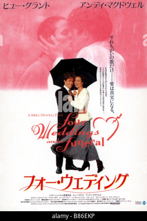 Four Weddings and a Funeral  Year: 1994 UK Director: Mike Newell Movie poster (Japan) Stock Photo