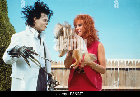 Edward scissorhands Year: 1990 Director: Tim Burton Johnny Depp, Kathy Baker Stock Photo