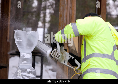 ice carver Stock Photo