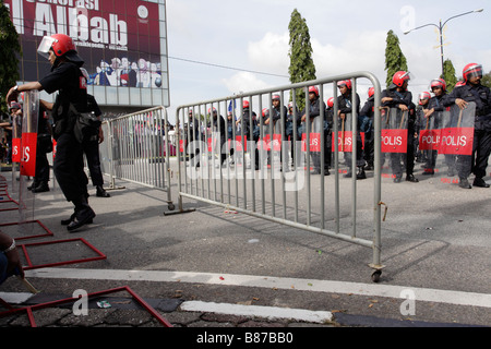 Malaysian anti-riot police. Stock Photo