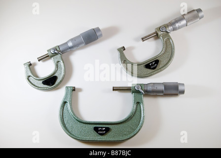 0-3 Outside Micrometer Set Stock Photo