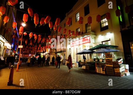 China town in London during Chinese New Year. Stock Photo