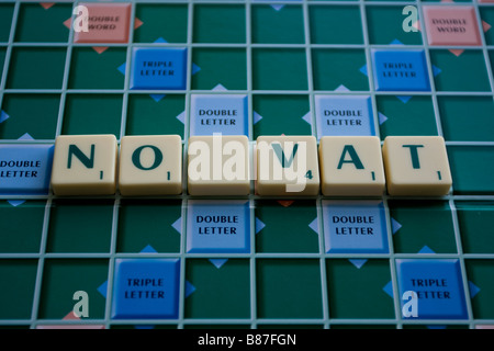 no VAT scrabble Stock Photo