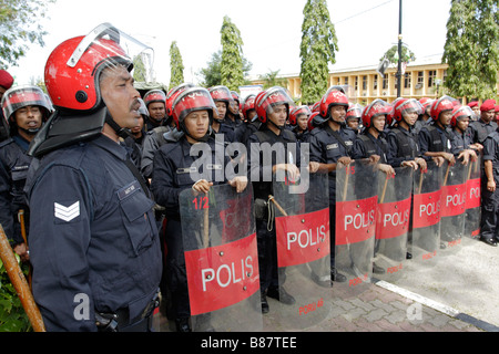 Malaysian anti-riot police (FRU). Stock Photo