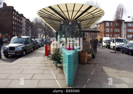 Wild at Heart Flower Shop on Turquoise Island Westbourne Grove, Notting Hill. Stock Photo