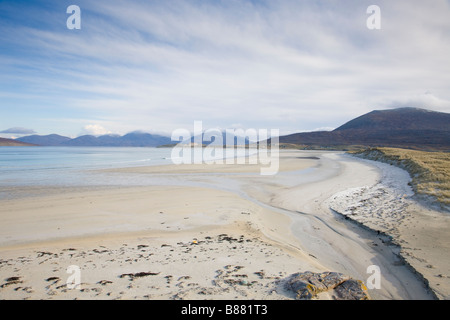 Seilebost beach View of Sound of Taransay, Isle of Harris, Scotland. UK Stock Photo