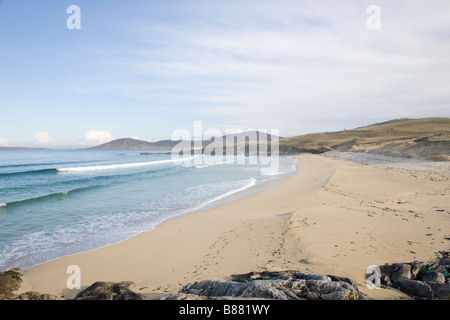 Seilebost beach, View of Sound of Taransay, Isle of Harris, Scotland. UK Stock Photo