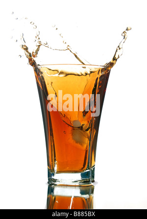 soft drink with a splash isolated on white Stock Photo