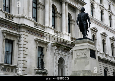 Statue of Clive of India on Clive Steps, King Charles Street, Whitehall, London Stock Photo