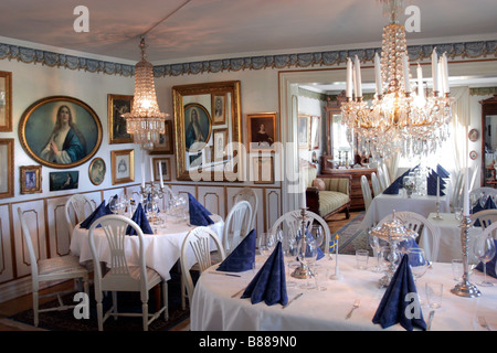Festive dining tables in Sweden Stock Photo