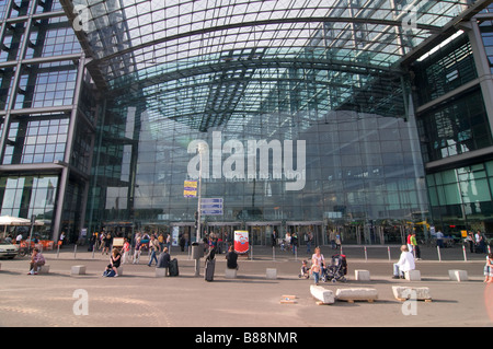 The Lehrter Bahnhof central Railway station of Berlin Germany Stock Photo