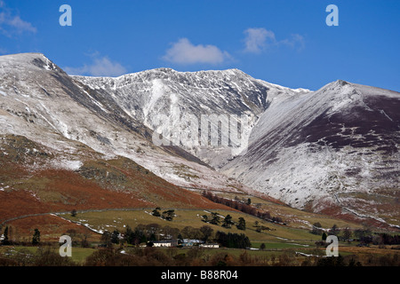 Blease Fell and Gategill Fell. Blencathra, from Castlerigg. Lake District National Park, Cumbria, England, U.K., Europe. Stock Photo